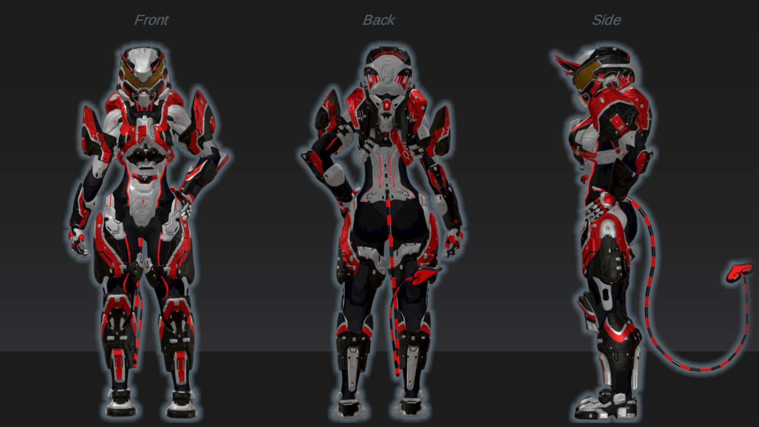 Spartan armor outfit ref sheet