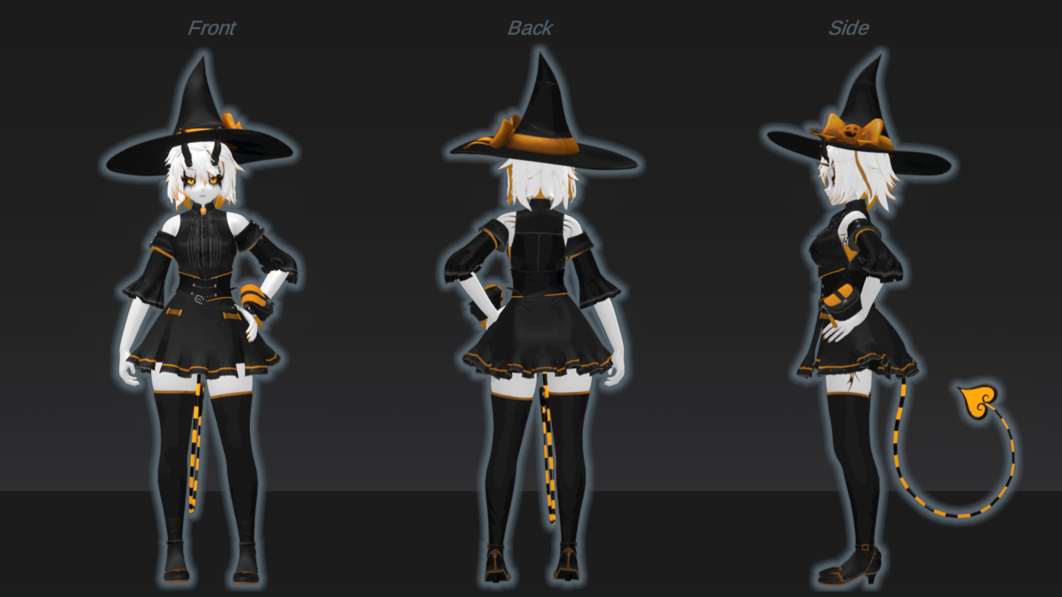 Witch themed outfit ref sheet